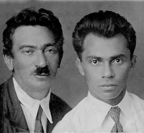 B.L. Bruk with his nephew, 1937. Creator: Unknown