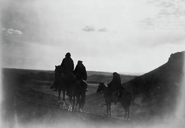 Among the Black Buttes-Navaho land, c1905. Creator: Edward Sheriff Curtis