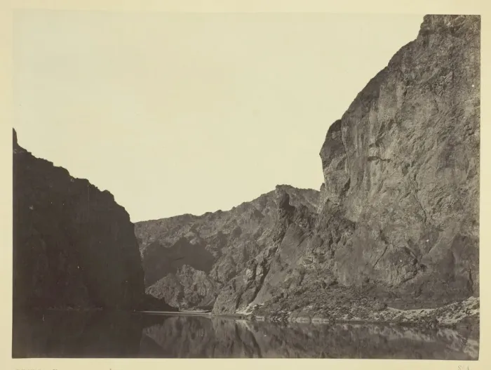 Framed Print : Black Canon, Colorado River, looking below from Big Horn Camp, 1871. Creator: Tim O'Sullivan Framed Print : Black Canon, Colorado River, looking below from Big Horn Camp, 1871. Creator: Tim O'Sullivan