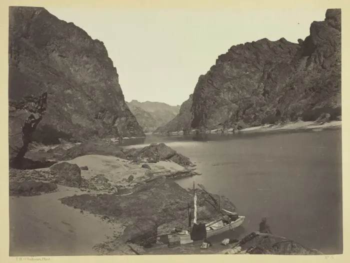Framed Print : Black Canon, Colorado River, Looking Above from Camp 7, 1871. Creator: Tim O'Sullivan Framed Print : Black Canon, Colorado River, Looking Above from Camp 7, 1871. Creator: Tim O'Sullivan