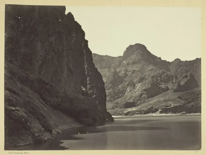 Framed Print : Black Canon, Colorado River, looking below near Camp 7. Explorations in Nevada and Arizona... 1871. Creator: Tim O'Sullivan Framed Print : Black Canon, Colorado River, looking below near Camp 7. Explorations in Nevada and Arizona... 1871. Creator: Tim O'Sullivan
