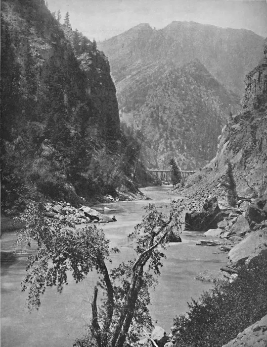 Framed Print : Black Canyon of the Gunnison, Col. c1897. Creator: Unknown Framed Print : Black Canyon of the Gunnison, Col. c1897. Creator: Unknown