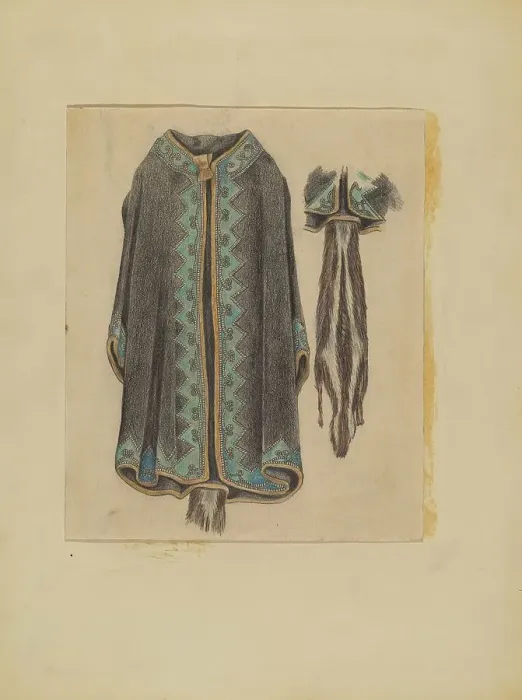 Framed Print : Black Cotton Coat, c. 1935. Creator: Michael Trekur Framed Print : Black Cotton Coat, c. 1935. Creator: Michael Trekur