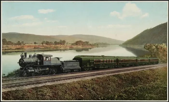 Framed Print : Black Diamond Express, Lehigh Valley Railroad, Pennsylvania, c1898. Creator: William H. Jackson Framed Print : Black Diamond Express, Lehigh Valley Railroad, Pennsylvania, c1898. Creator: William H. Jackson