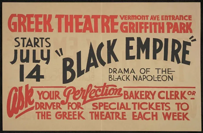 Framed Print : Black Empire, Los Angeles, [193-]. Creator: Unknown