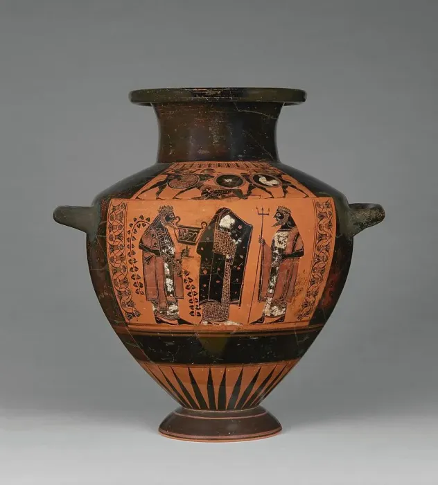 Framed Print : Black-Figure Hydria, about 550 BC. Creator: Lydos Framed Print : Black-Figure Hydria, about 550 BC. Creator: Lydos