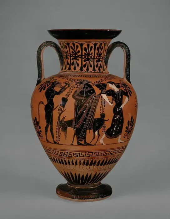 Framed Print : Black-Figure Neck Amphora, about 510 BC. Creator: Unknown