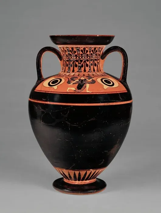 Framed Print : Black-Figure Neck Amphora, about 530-520 BC. Creator: Unknown Framed Print : Black-Figure Neck Amphora, about 530-520 BC. Creator: Unknown