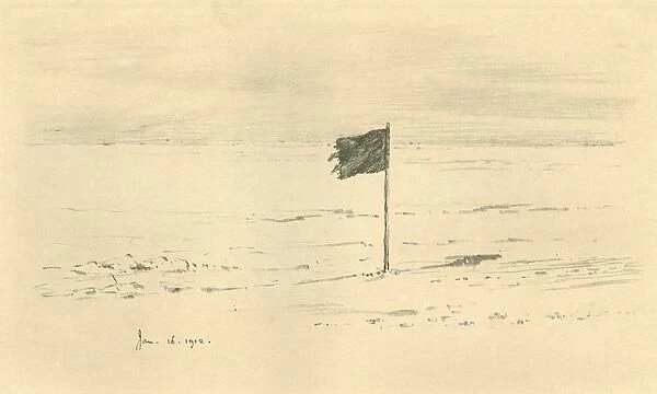 Black Flag Camp. - Amundsens Black Flag Within A Few Miles of the South Pole, 1912, (1913)