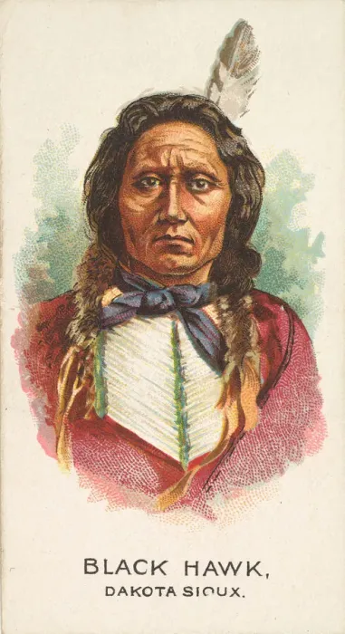 Framed Print : Black Hawk, Dakota Sioux, from the American Indian Chiefs series (N2) for Allen & Framed Print : Black Hawk, Dakota Sioux, from the American Indian Chiefs series (N2) for Allen &
