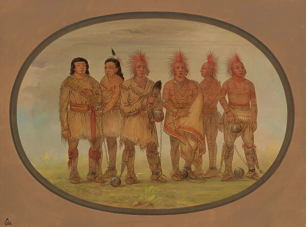 Black Hawk and Five Other Saukie Prisoners, 1861  /  1869. Creator: George Catlin