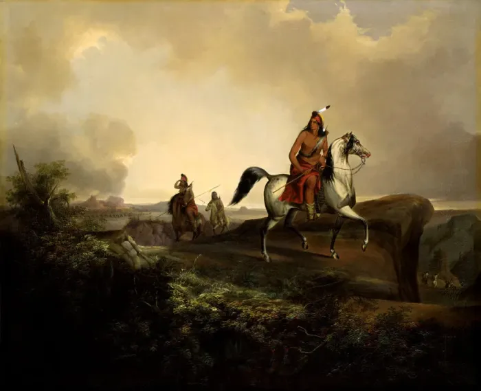 Framed Print : Black Knife, an Apache Warrior, 1846. Creator: John Mix Stanley Framed Print : Black Knife, an Apache Warrior, 1846. Creator: John Mix Stanley