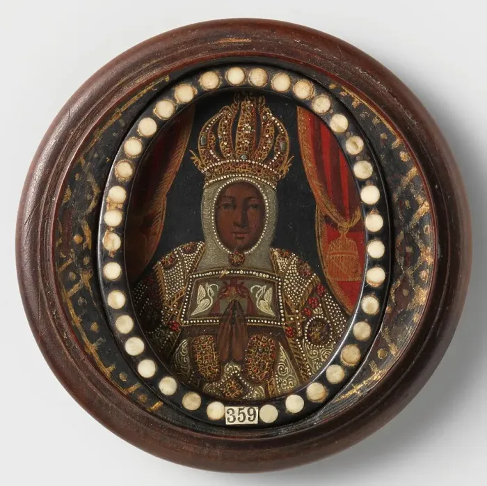 Framed Print : Black Madonna, 1650-1699. Creator: Anon Framed Print : Black Madonna, 1650-1699. Creator: Anon
