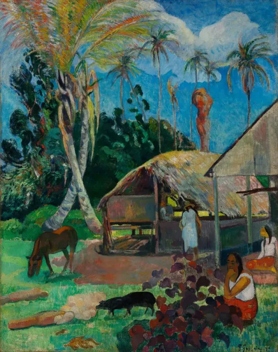 Framed Print : The Black Pigs. Artist: Gauguin, Paul Eugene Henri (1848-1903) Framed Print : The Black Pigs. Artist: Gauguin, Paul Eugene Henri (1848-1903)