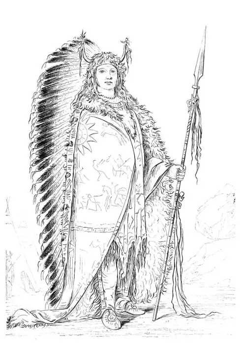 Framed Print : Black Rock, chief of the Nee-caw-wee-gee tribe, 1841. Artist: Myers and Co Framed Print : Black Rock, chief of the Nee-caw-wee-gee tribe, 1841. Artist: Myers and Co