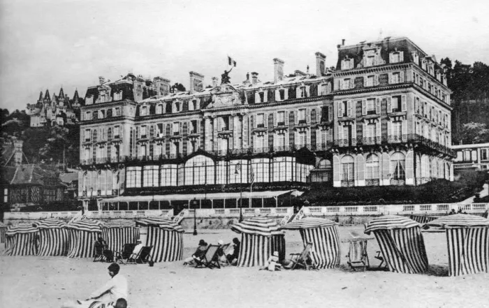 Framed Print : Black Rock Hotel, Trouville, France, c1920s Framed Print : Black Rock Hotel, Trouville, France, c1920s