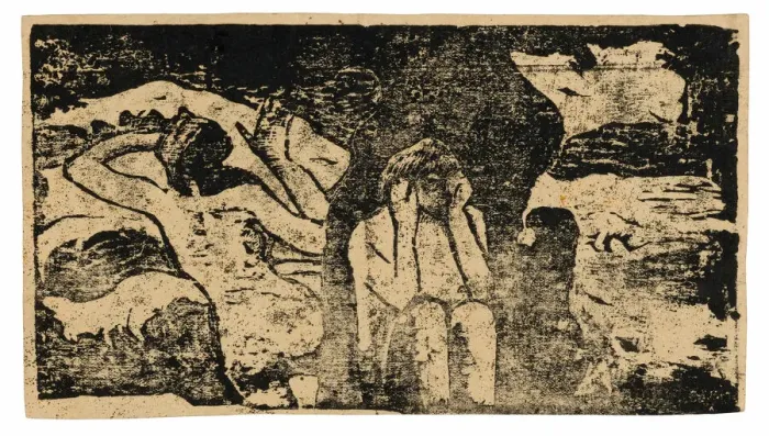 Framed Print : At the Black Rocks, from the Suite of Late Wood-Block Prints, 1898 / 99 Framed Print : At the Black Rocks, from the Suite of Late Wood-Block Prints, 1898 / 99