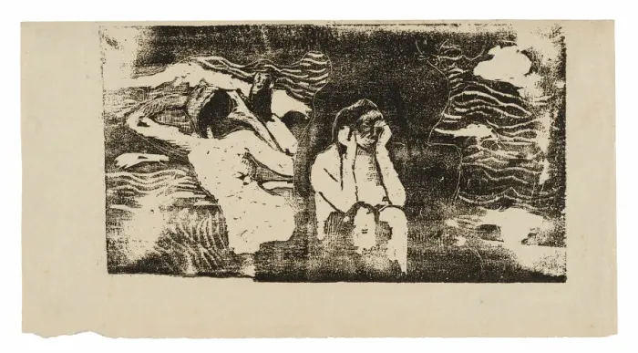 Framed Print : At the Black Rocks, from the Suite of Late Wood-Block Prints, 1898 / 99 Framed Print : At the Black Rocks, from the Suite of Late Wood-Block Prints, 1898 / 99