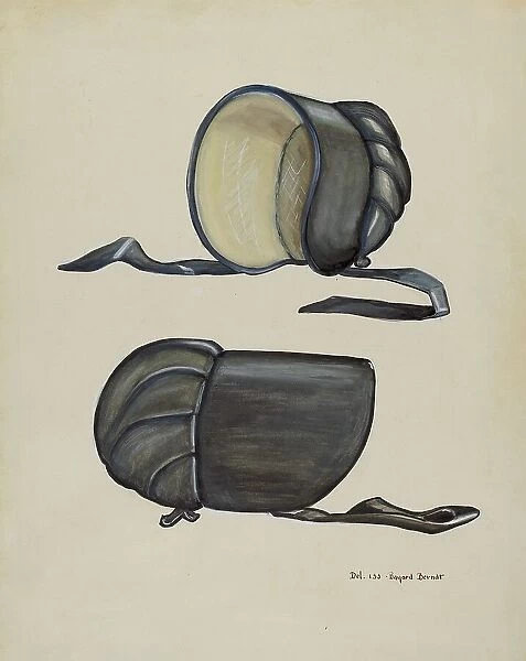 Black Silk Bonnet, c. 1936. Creator: B. Berndt
