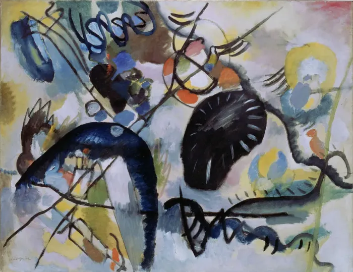 Framed Print : A black spot, 1912. Artist: Kandinsky, Wassily Vasilyevich (1866-1944) Framed Print : A black spot, 1912. Artist: Kandinsky, Wassily Vasilyevich (1866-1944)