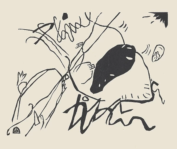 Black Spot (Schwarzer Fleck). From Klänge (Sounds), 1913. Creator: Kandinsky, Wassily Vasilyevich (1866-1944)