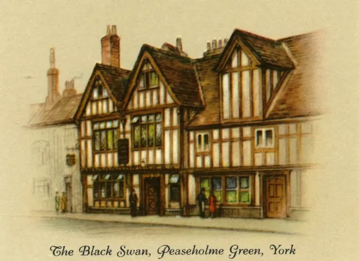 Framed Print : The Black Swan, Peaseholme Green, York, 1936. Creator: Unknown Framed Print : The Black Swan, Peaseholme Green, York, 1936. Creator: Unknown
