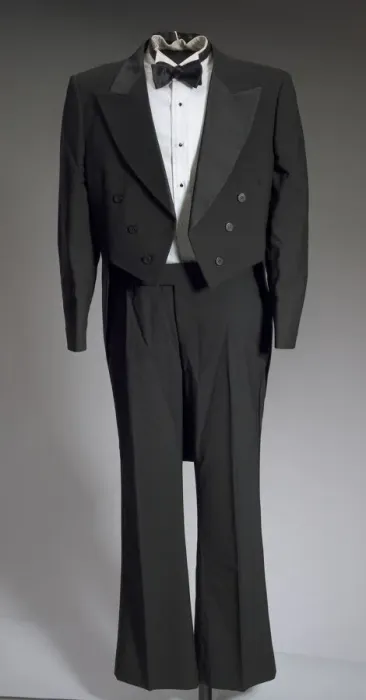 Framed Print : Black tail coat with white pocket handkerchief worn by Cab Calloway, 1976-1995 Framed Print : Black tail coat with white pocket handkerchief worn by Cab Calloway, 1976-1995