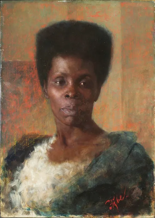 Framed Print : Black Woman, 1895. Creator: Azbe, Anton (1862-1905) Framed Print : Black Woman, 1895. Creator: Azbe, Anton (1862-1905)