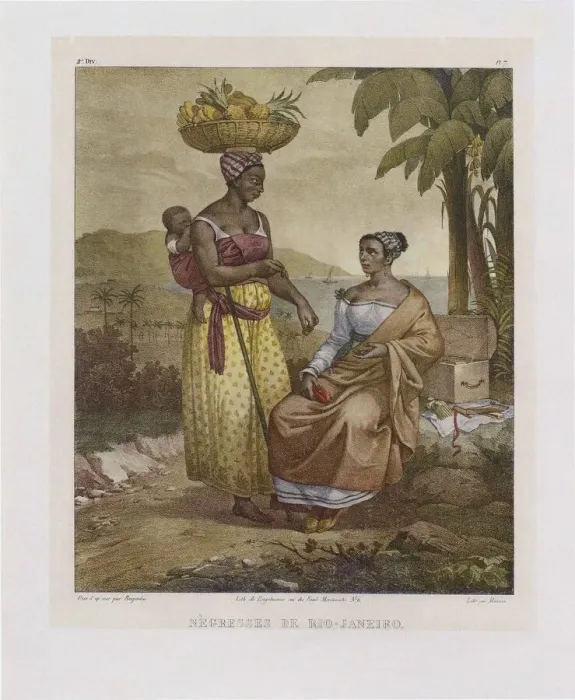 Framed Print : Black women from Rio de Janeiro. From Malerische Reise in Brasilien, 1835 Framed Print : Black women from Rio de Janeiro. From Malerische Reise in Brasilien, 1835