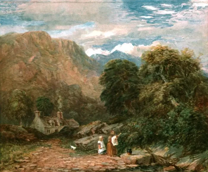 Framed Print : The Blackberry Gatherers, c1850, (c1900). Creator: Unknown Framed Print : The Blackberry Gatherers, c1850, (c1900). Creator: Unknown