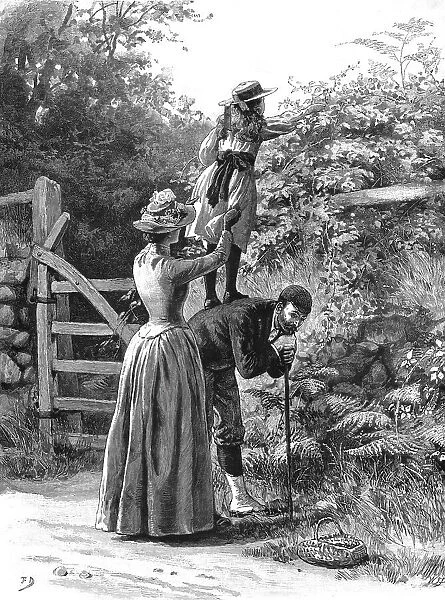 'Blackberrying in a Devonshire Lane, 1891. Creator: Frank Dadd