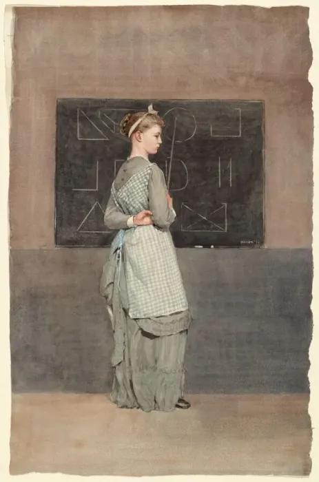 Framed Print : Blackboard, 1877. Creator: Winslow Homer Framed Print : Blackboard, 1877. Creator: Winslow Homer
