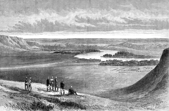 Framed Print : Blackfeet Indians camp, on Bow River, 1881. Creator: Unknown. Blackfeet Indians camp, on Bow River, 1881. Creator: Unknown Framed Print : Blackfeet Indians camp, on Bow River, 1881. Creator: Unknown. Blackfeet Indians camp, on Bow River, 1881. Creator: Unknown