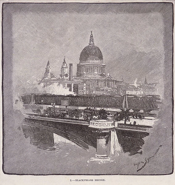 Blackfriars Bridge, London, 1796. Artist: James Walker