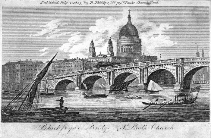 Framed Print : Blackfriars Bridge, London, 1803 Framed Print : Blackfriars Bridge, London, 1803