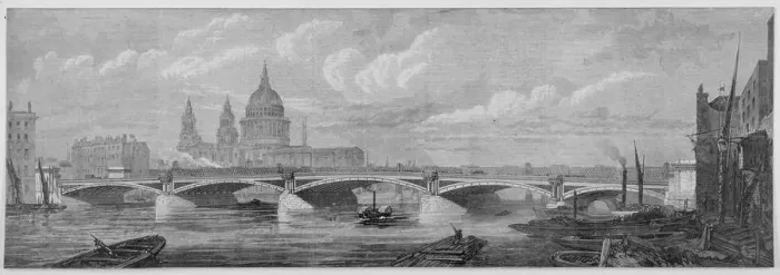 Framed Print : Blackfriars Bridge, London, 1869 Framed Print : Blackfriars Bridge, London, 1869