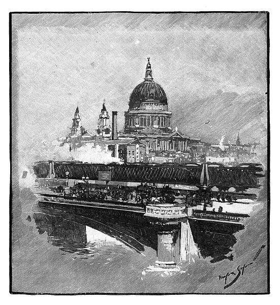 Blackfriars Bridge and St Pauls Cathedral, London