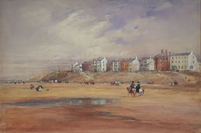 Framed Print : Blackpool Beach, 1840. Creator: David Cox the Elder Framed Print : Blackpool Beach, 1840. Creator: David Cox the Elder