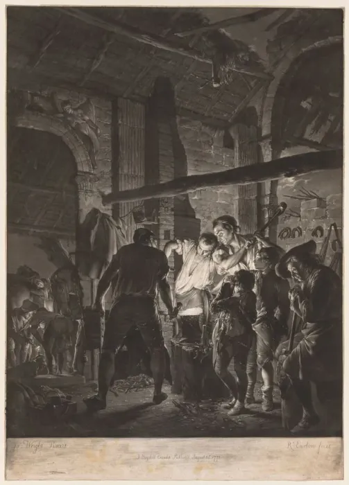 Framed Print : The Blacksmith, 1771. Creator: Richard Earlom (British, 1743-1822) Framed Print : The Blacksmith, 1771. Creator: Richard Earlom (British, 1743-1822)
