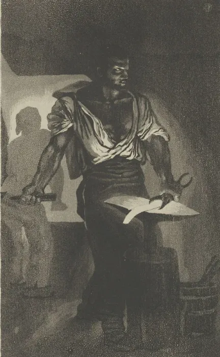 Framed Print : A Blacksmith, 1833. 1833. Creator: Eugene Delacroix Framed Print : A Blacksmith, 1833. 1833. Creator: Eugene Delacroix