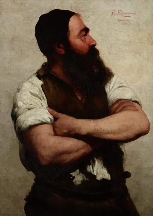 Framed Print : Blacksmith, 1880. Creator: Franciszek Teodor Ejsmond Framed Print : Blacksmith, 1880. Creator: Franciszek Teodor Ejsmond