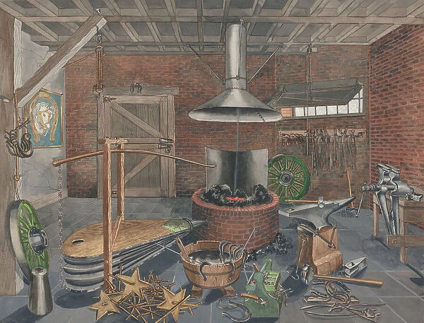 Blacksmith Shop, 1935  /  1942. Creator: Perkins Harnly