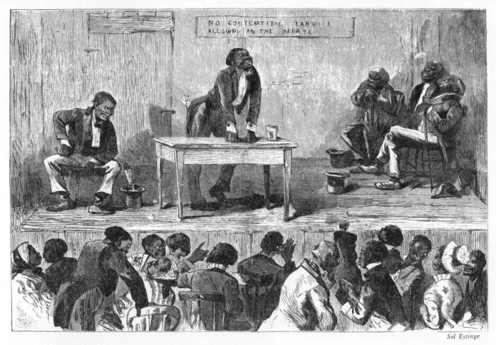 Framed Print : Blackville, 1878. Artist: Solomon Eytinge Framed Print : Blackville, 1878. Artist: Solomon Eytinge