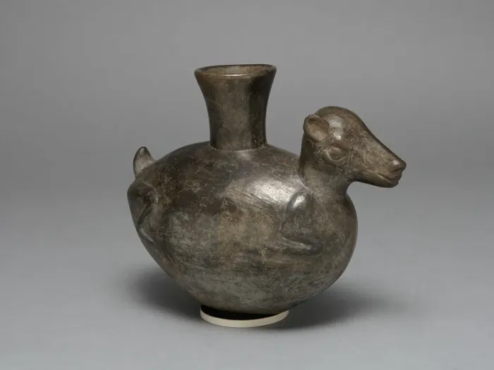 Framed Print : Blackware Jar in the Form of an Animal, Possibly a Llama, A. D. 1200 / 1450 Framed Print : Blackware Jar in the Form of an Animal, Possibly a Llama, A. D. 1200 / 1450