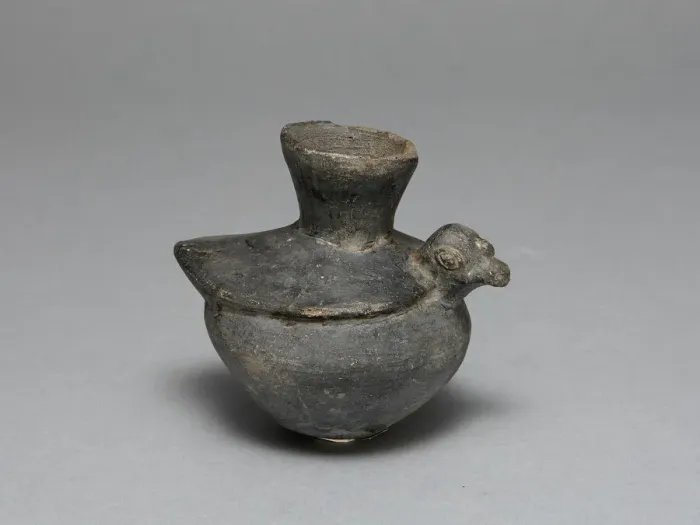 Framed Print : Blackware Jar in the Form of a Bird, A. D. 1200 / 1450. Creator: Unknown Framed Print : Blackware Jar in the Form of a Bird, A. D. 1200 / 1450. Creator: Unknown