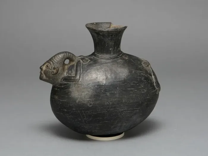 Framed Print : Blackware Jar in the Form of a Figure with Bound Arms and Legs, A. D. 1200 / 1450 Framed Print : Blackware Jar in the Form of a Figure with Bound Arms and Legs, A. D. 1200 / 1450