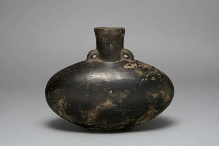Framed Print : Blackware Jar with Single Spout, A. D. 1200 / 1450. Creator: Unknown Framed Print : Blackware Jar with Single Spout, A. D. 1200 / 1450. Creator: Unknown