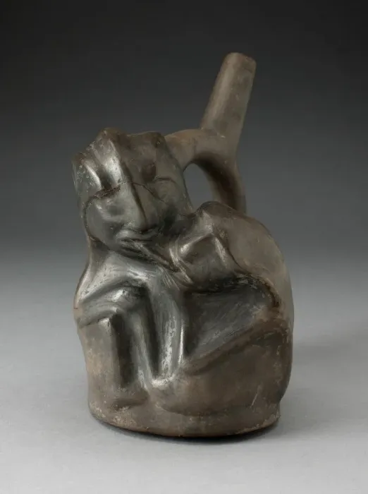 Framed Print : Blackware Spouted Vessel in the Form of a Couple in an Erotic Embrace, 100 B. C. / A. D. 500 Framed Print : Blackware Spouted Vessel in the Form of a Couple in an Erotic Embrace, 100 B. C. / A. D. 500