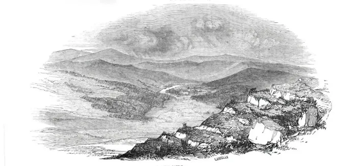 Framed Print : Blair Athol Castle, from the Ben-y-Glo, 1844. Creator: Ebenezer Landells Framed Print : Blair Athol Castle, from the Ben-y-Glo, 1844. Creator: Ebenezer Landells