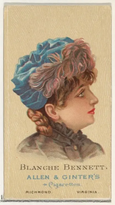 Framed Print : Blanche Bennett, from Worlds Beauties, Series 2 (N27) for Allen & Ginter Cigarettes Framed Print : Blanche Bennett, from Worlds Beauties, Series 2 (N27) for Allen & Ginter Cigarettes